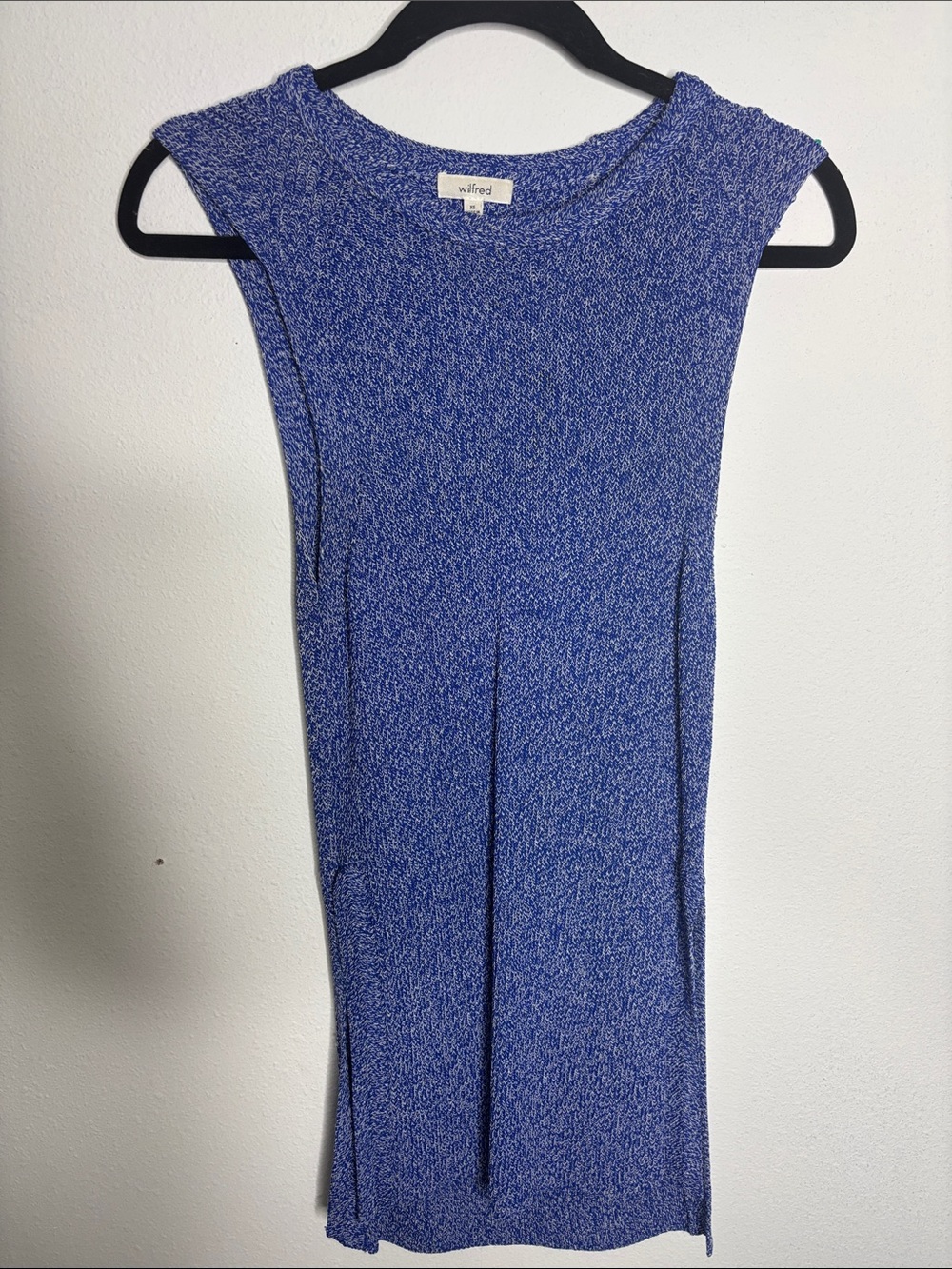 Aritzia Blue Textured Mini Dress NWT